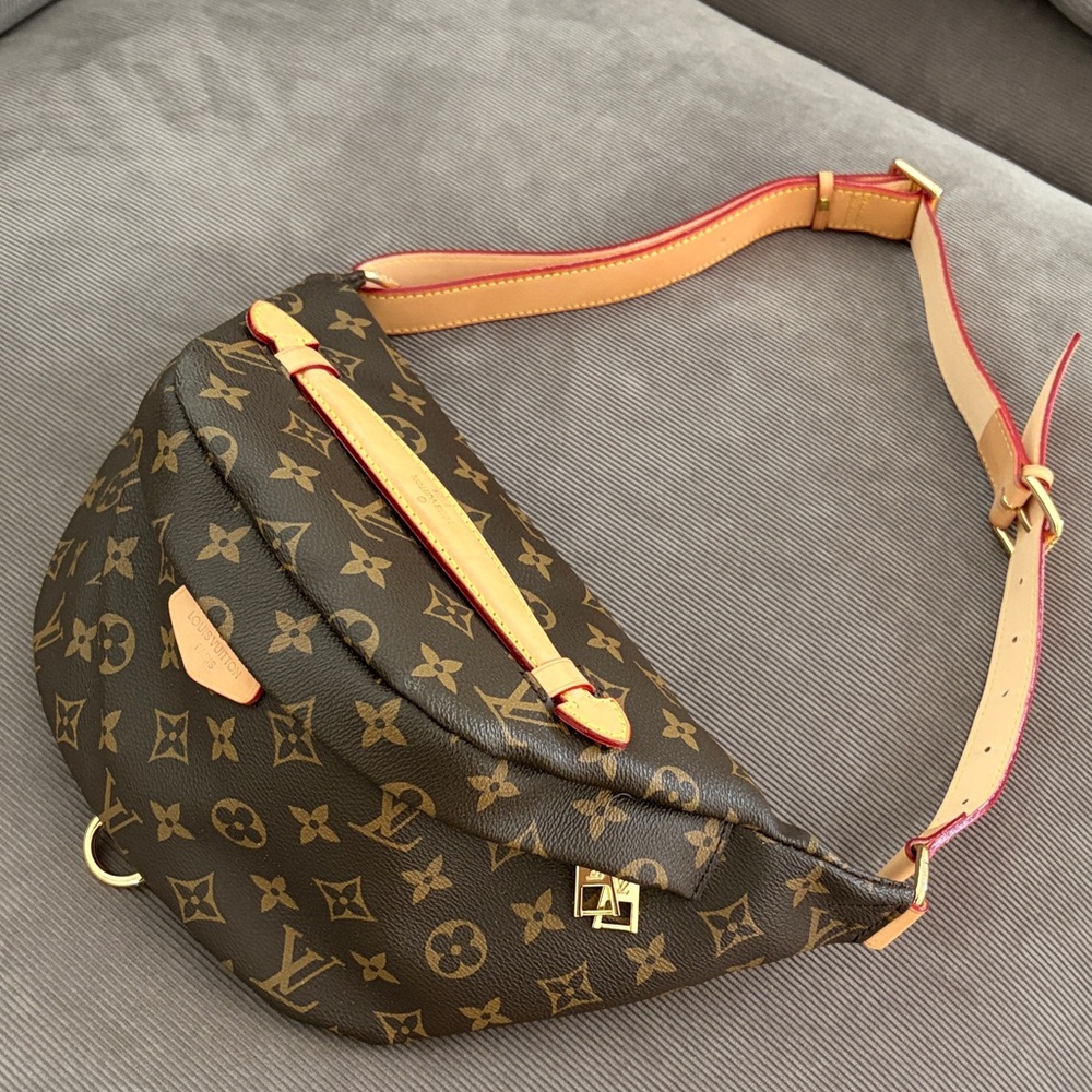 Logo Brown and Tan Monogram Belt Bag